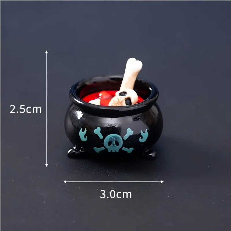 Halloween Small Ornament Skull Mummy Resurrection Ghost Festival Horror Resin Ornament Home Desktop Creative Decoration Supplies