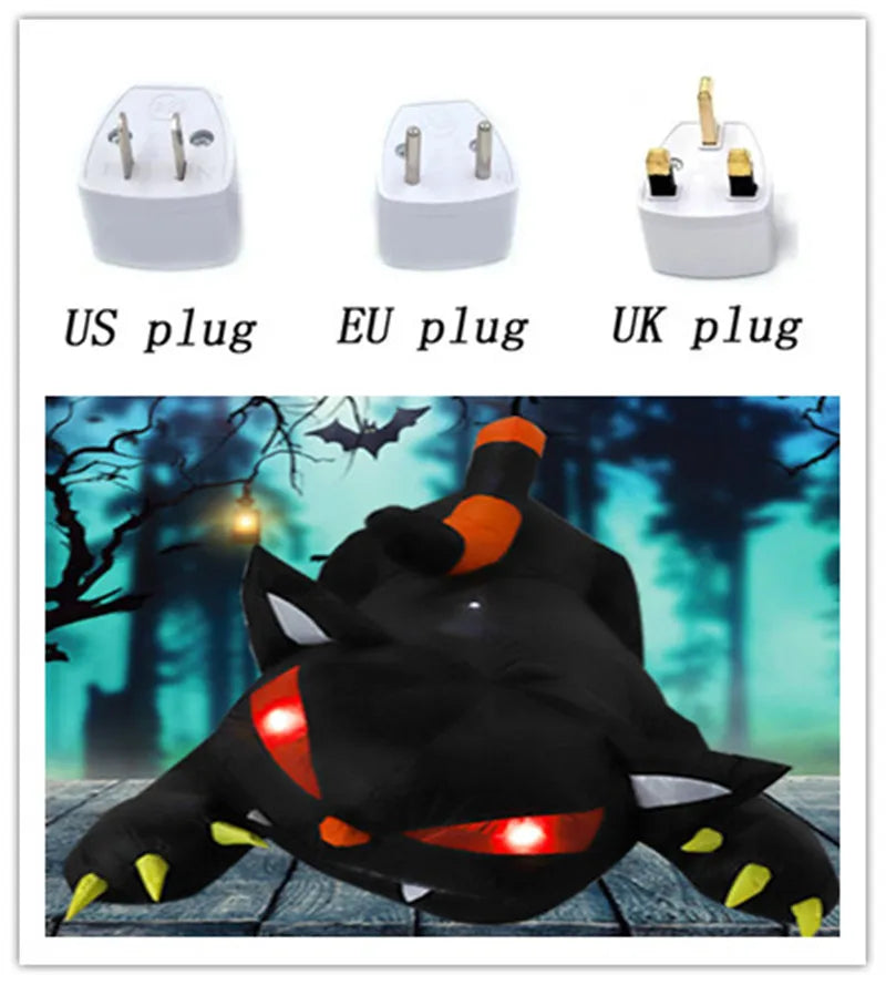 Halloween Inflatable Decoration Courtyard Prop Built-In LED Lights Inflatable Model Outdoor Ornament Party New Year Garden Decor