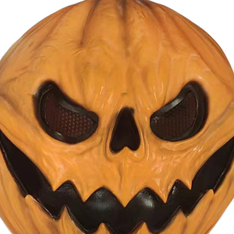 1 Horror-Style Halloween Pumpkin-Themed Headgear Mask, Made of Latex, with a Realistic Pumpkin Shape, Suitable for Personal Part