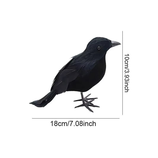 Realistic Artificial Crows Party Ornament Halloween Decorations 2023 Halloween Party Props Horror Crow Decoration 6Pcs