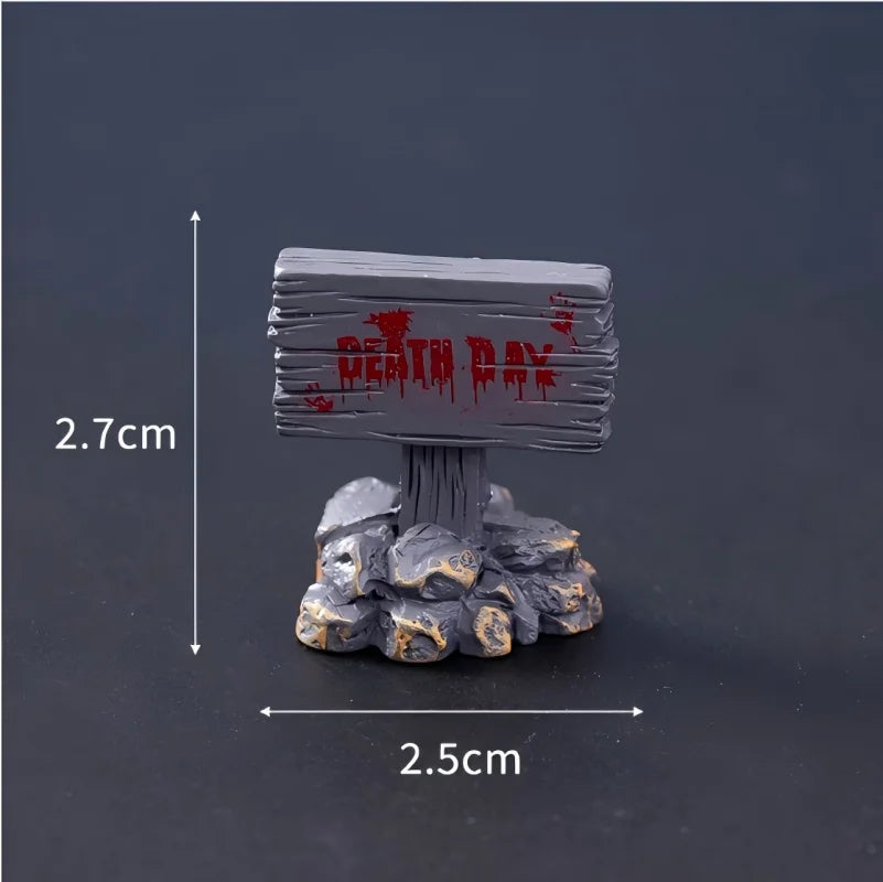 Halloween Small Ornament Skull Mummy Resurrection Ghost Festival Horror Resin Ornament Home Desktop Creative Decoration Supplies