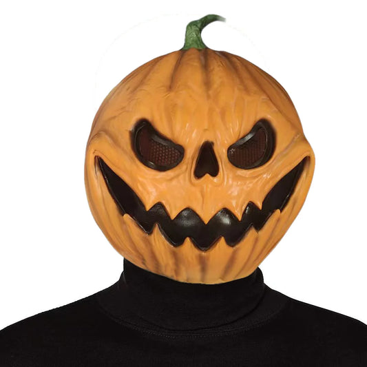 1 Horror-Style Halloween Pumpkin-Themed Headgear Mask, Made of Latex, with a Realistic Pumpkin Shape, Suitable for Personal Part