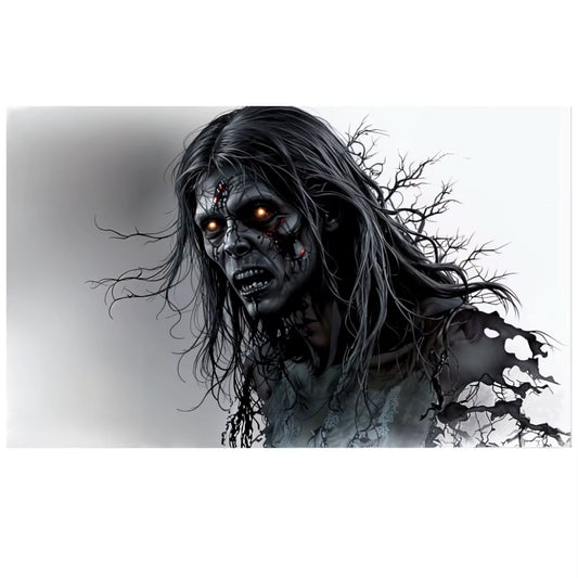 Halloween Zombie Horror Background Cloth Scary Horror Skeleton Zombie Haunted House Interior Decoration Banner for Party And