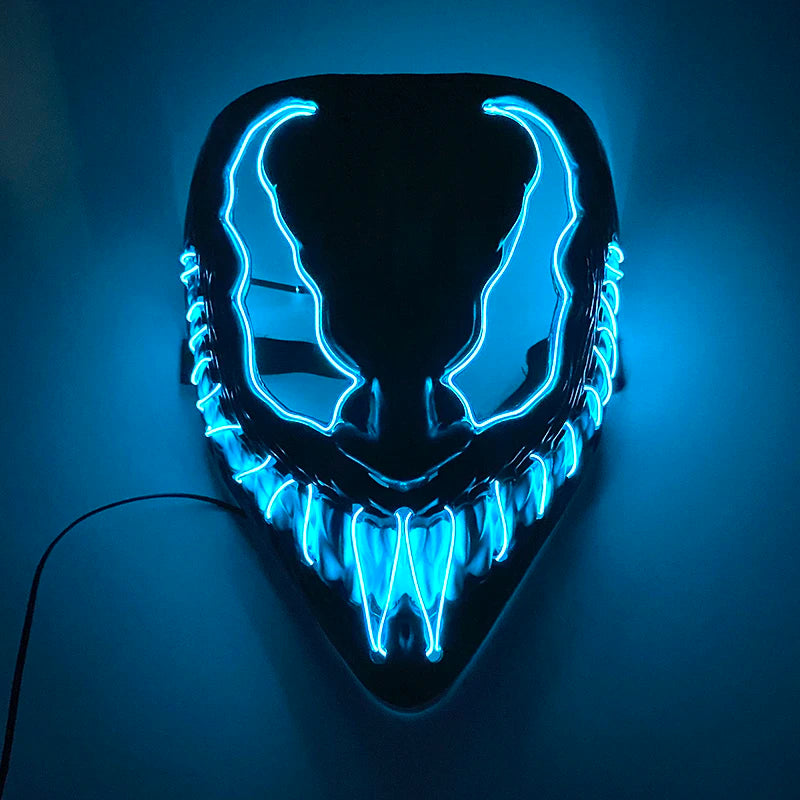 New Arrival LED Luminous Cosplay Anime Mask Neon Light up Fox Mask Halloween Party Mask Carnival Party Led Mask