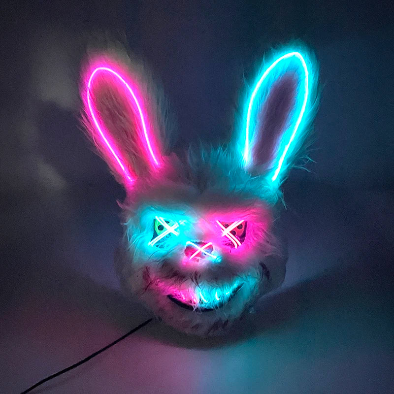 New Arrival LED Luminous Cosplay Anime Mask Neon Light up Fox Mask Halloween Party Mask Carnival Party Led Mask