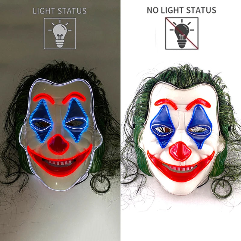 New Arrival LED Luminous Cosplay Anime Mask Neon Light up Fox Mask Halloween Party Mask Carnival Party Led Mask