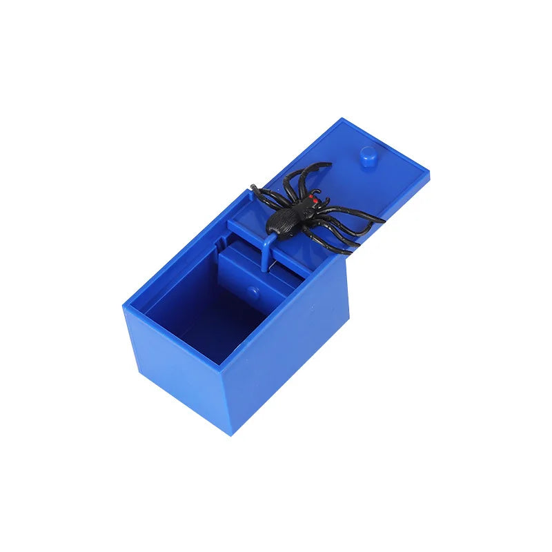 Surprise Creative Prank Spider Wood Packaging and Plastic Box Funny Spoof Toy Panic Gag Joke Holiday Gifts