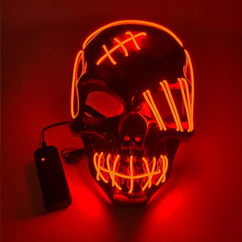 New Arrival LED Luminous Cosplay Anime Mask Neon Light up Fox Mask Halloween Party Mask Carnival Party Led Mask