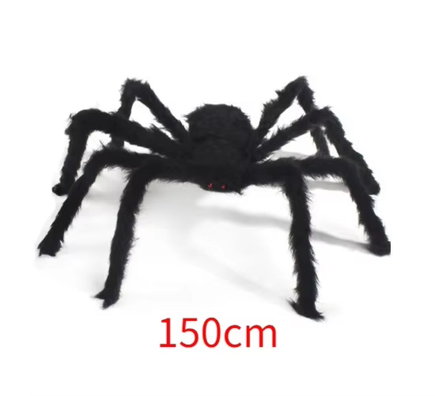 30Cm/50Cm/90Cm/150Cm/200Cm Extra Large Plush Black Spider Outdoor Home Bar Party Haunted House Horror Props Halloween Decoration
