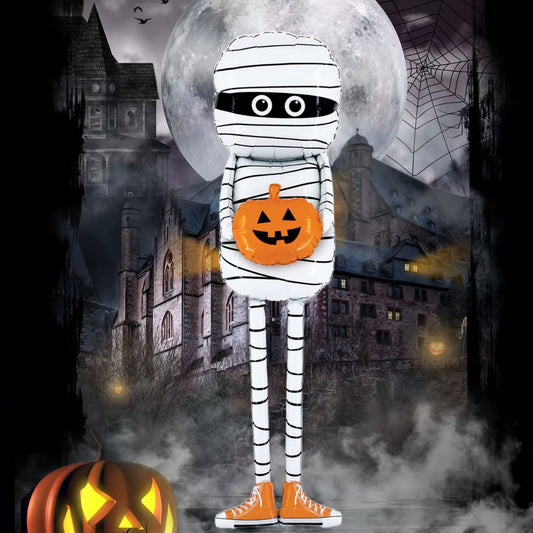 1Pc Huge Halloween Mummy Balloons Halloween Party Indoor Inflatable Giant Standing Ghost Halloween Foil Ballons Party Supplies