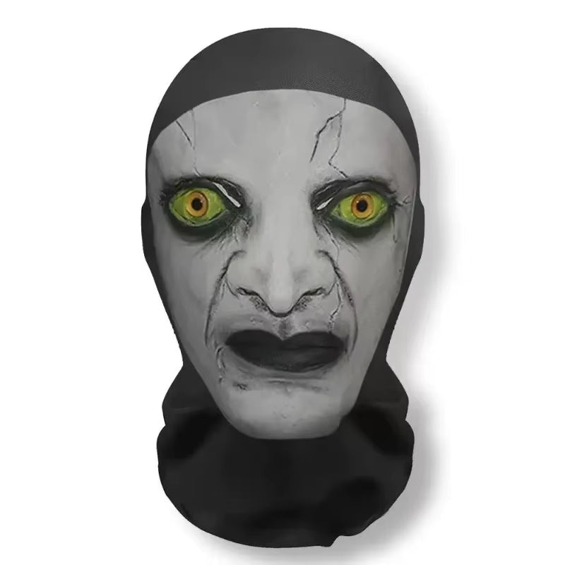 Halloween Ghost Face 3D Printed Mask Stretch Mesh Full Face Mask Skull Role Play Headdress Halloween Cosplay Horror Balaclava