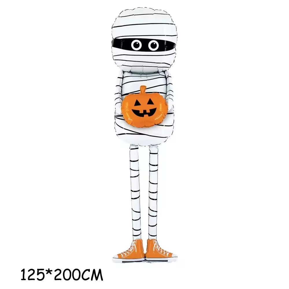 1Pc Huge Halloween Mummy Balloons Halloween Party Indoor Inflatable Giant Standing Ghost Halloween Foil Ballons Party Supplies