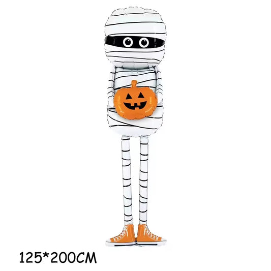 1Pc Huge Halloween Mummy Balloons Halloween Party Indoor Inflatable Giant Standing Ghost Halloween Foil Ballons Party Supplies