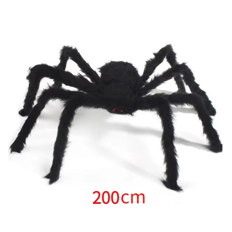 30Cm/50Cm/90Cm/150Cm/200Cm Extra Large Plush Black Spider Outdoor Home Bar Party Haunted House Horror Props Halloween Decoration