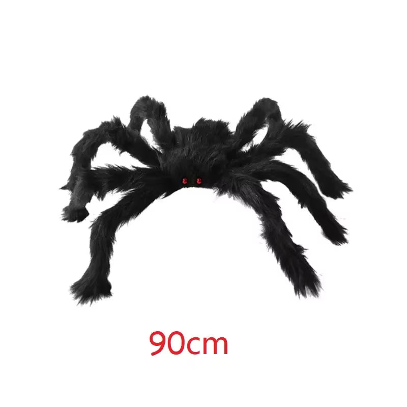 30Cm/50Cm/90Cm/150Cm/200Cm Extra Large Plush Black Spider Outdoor Home Bar Party Haunted House Horror Props Halloween Decoration