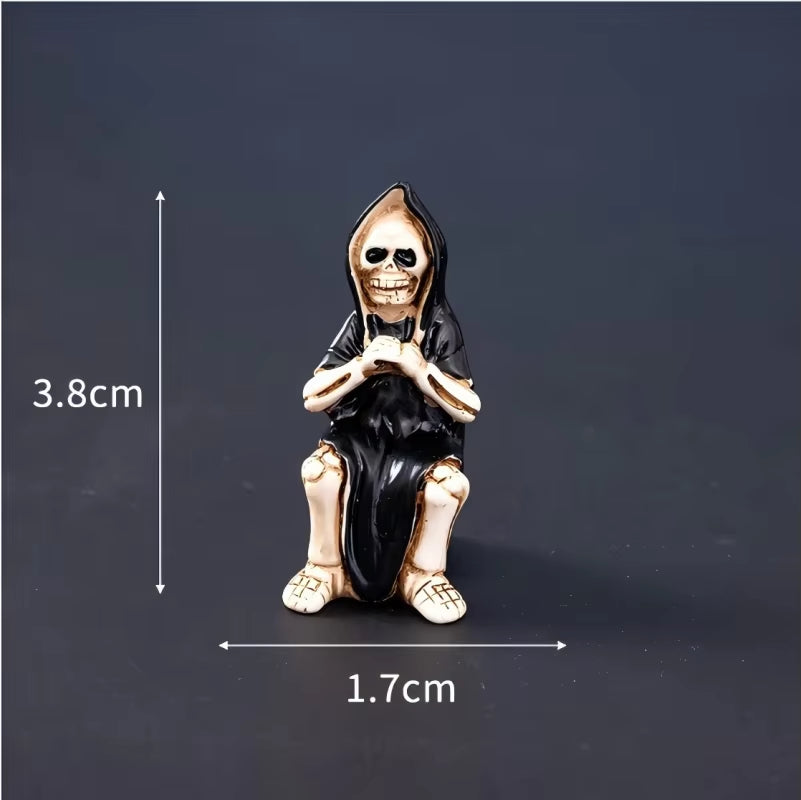 NEW Halloween Miniatures Figure Skull Ghost Decoration Resin Micro Landscape Pumpkin Halloween Party Decoration Home Office Gift