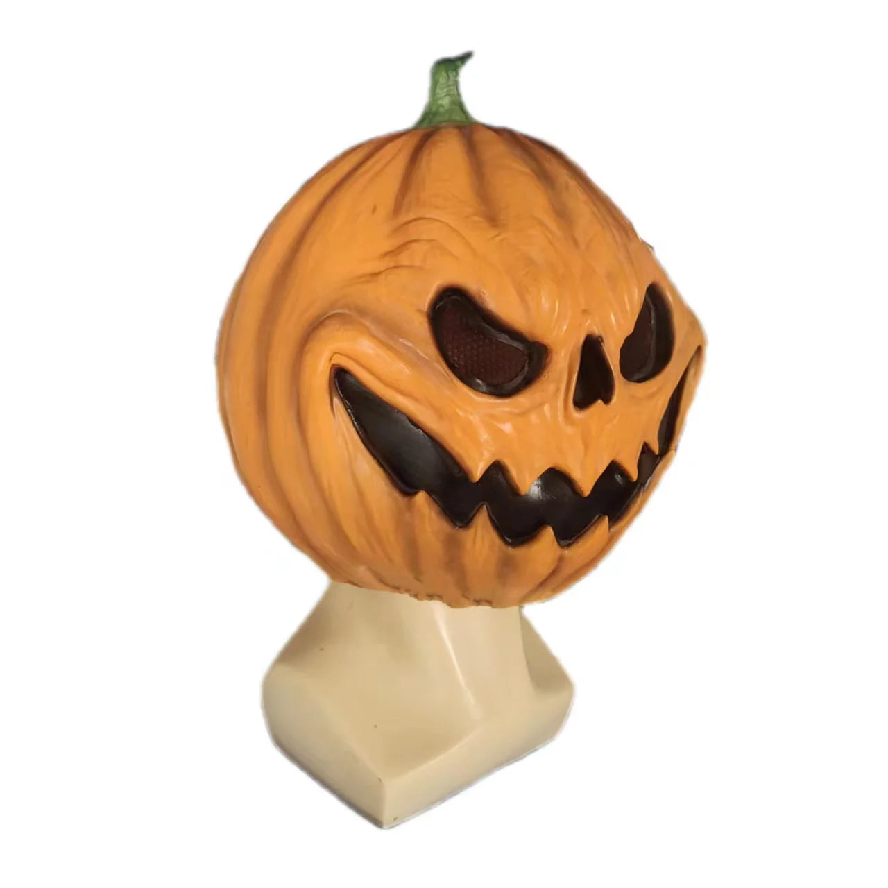 1 Horror-Style Halloween Pumpkin-Themed Headgear Mask, Made of Latex, with a Realistic Pumpkin Shape, Suitable for Personal Part
