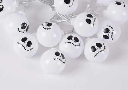 6M 40 LEDS Halloween Ghost String Lights LED Spooky Specter Fairy Lights Ghosts Battery Operated Party Indoor Decor 830