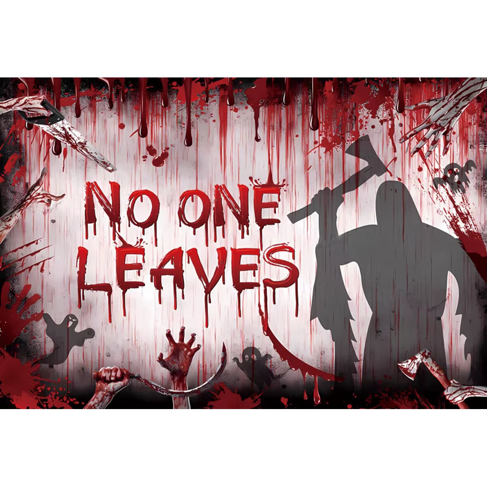 Happy Halloween Photography Backdrop Horror Ghost Trick or Treat Scary Bloody Handprint Kids Portrait Photographic Backgrounds