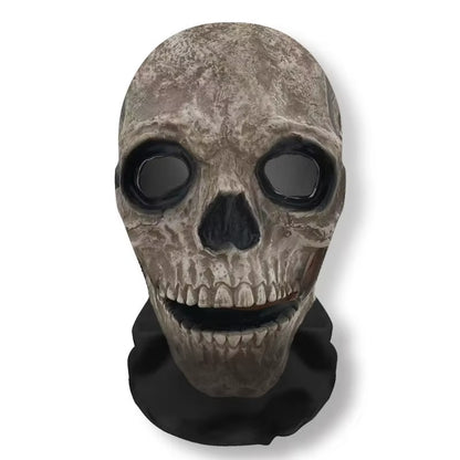 Halloween Ghost Face 3D Printed Mask Stretch Mesh Full Face Mask Skull Role Play Headdress Halloween Cosplay Horror Balaclava