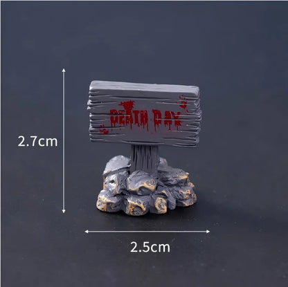 Halloween Small Ornament Skull Mummy Resurrection Ghost Festival Horror Resin Ornament Home Desktop Creative Decoration Supplies