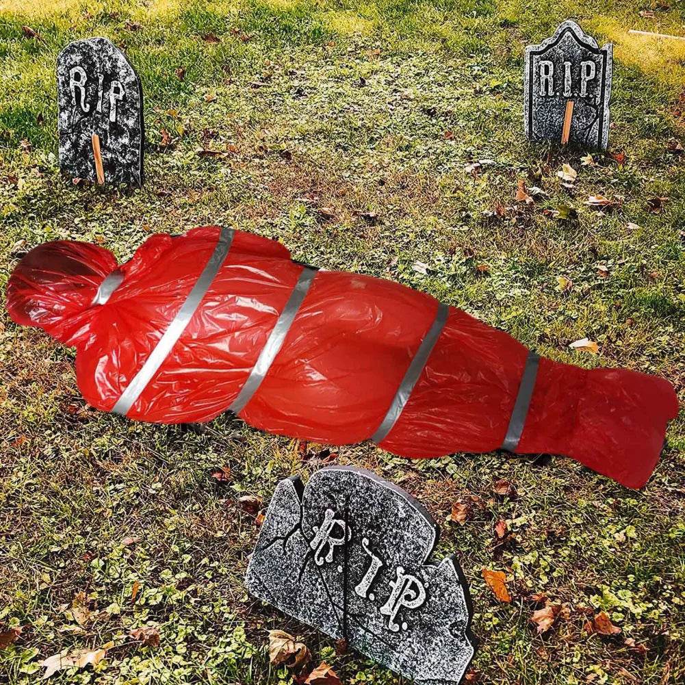 Halloween Dead Props Outdoor Scary Dead Victim Prop the Terror Creepy Haunted House Fake Corpse
