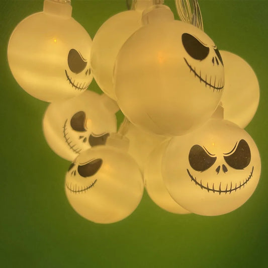 6M 40 LEDS Halloween Ghost String Lights LED Spooky Specter Fairy Lights Ghosts Battery Operated Party Indoor Decor 830