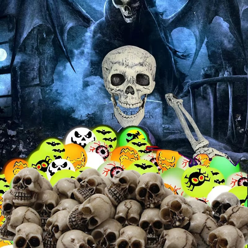 NEW Halloween Miniatures Figure Skull Ghost Decoration Resin Micro Landscape Pumpkin Halloween Party Decoration Home Office Gift