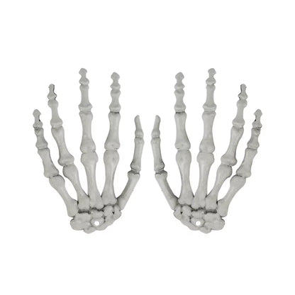 2Pcs Halloween Realistic Life Size Skeleton Hands Plastic Fake Human Hand Bone Zombie Party Terror Scary Props Halloween Decor