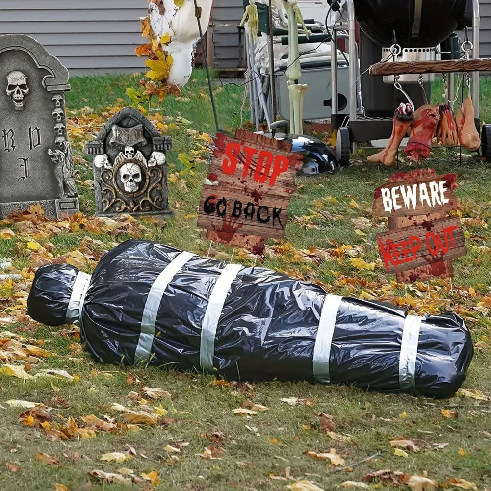 Halloween Dead Props Outdoor Scary Dead Victim Prop the Terror Creepy Haunted House Fake Corpse
