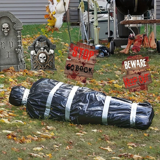 Halloween Dead Props Outdoor Scary Dead Victim Prop the Terror Creepy Haunted House Fake Corpse