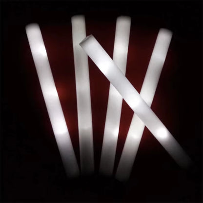12/30/60Pcs LED Glow Sticks Bulk Colorful RGB Glow Foam Stick Cheer Tube Dark Light for Xmas Birthday Wedding Party Supplies