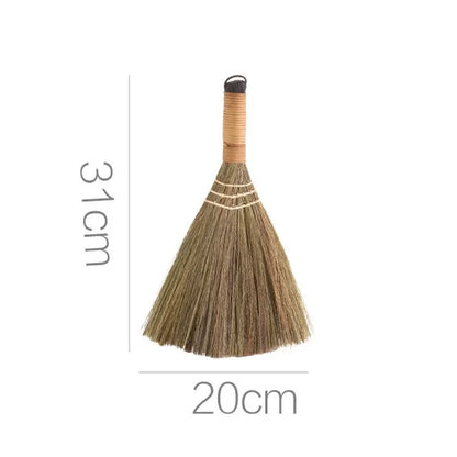 Japan Soft Fur Broom Manual Wooden Floor Sweeping Brooms Straw Braided Household Floor Cleaning Archaize Handmade Cleaning Tools