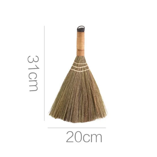 Japan Soft Fur Broom Manual Wooden Floor Sweeping Brooms Straw Braided Household Floor Cleaning Archaize Handmade Cleaning Tools