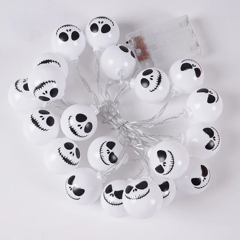 6M 40 LEDS Halloween Ghost String Lights LED Spooky Specter Fairy Lights Ghosts Battery Operated Party Indoor Decor 830