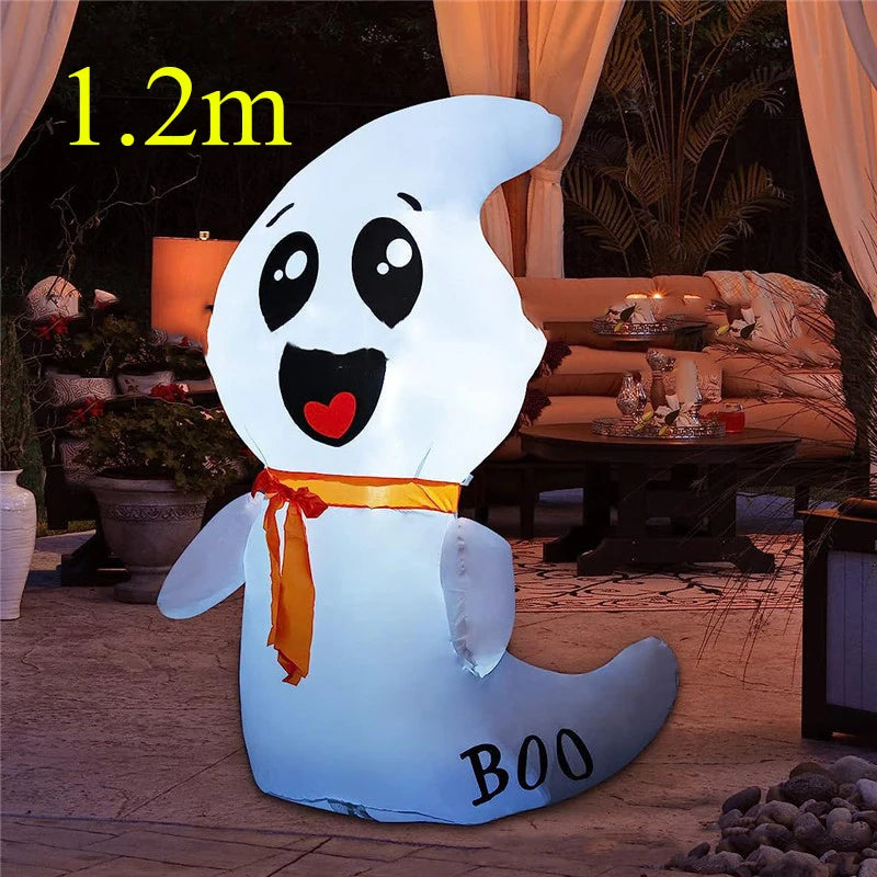 Halloween Inflatable Decoration Courtyard Prop Built-In LED Lights Inflatable Model Outdoor Ornament Party New Year Garden Decor