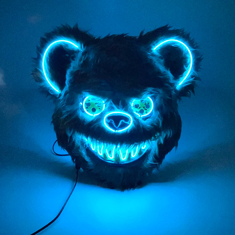 New Arrival LED Luminous Cosplay Anime Mask Neon Light up Fox Mask Halloween Party Mask Carnival Party Led Mask
