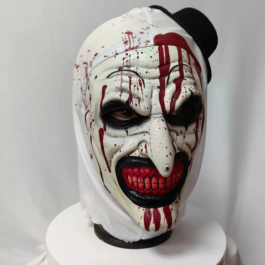 Scary Terrifier 3 Cosplay Mask Halloween Art the Clown Bloody Latex Soft Props Party Adults Terrifier Costume Masks