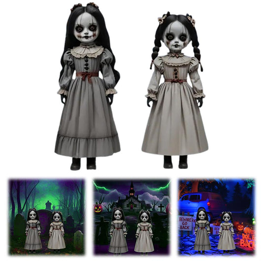 Halloween Ghost Doll Ground Decoration with Voice Control - Large Plug-In Swinging Horror Prop