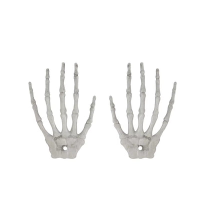 2Pcs Halloween Realistic Life Size Skeleton Hands Plastic Fake Human Hand Bone Zombie Party Terror Scary Props Halloween Decor