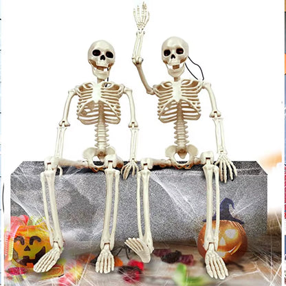 1Pc Happy Halloween Modeling Humanoid Skeleton Decorative Props Haunted House Home Bedroom Balcony Decoration Party DIY Supplies