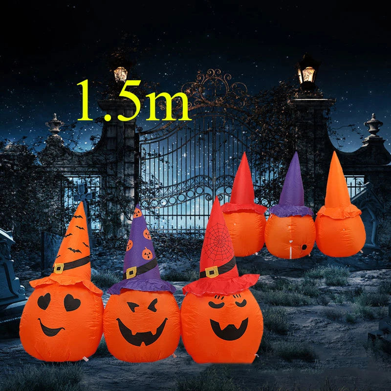 Halloween Inflatable Decoration Courtyard Prop Built-In LED Lights Inflatable Model Outdoor Ornament Party New Year Garden Decor