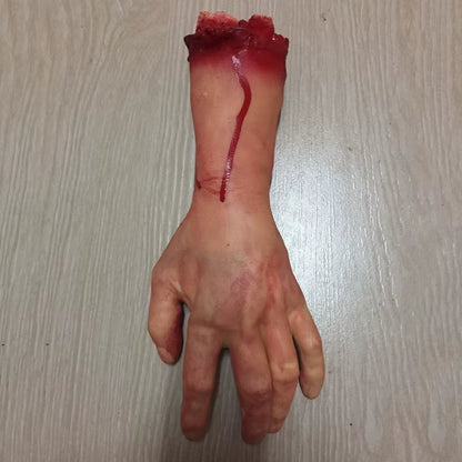 Halloween Horror Props Bloody Hand Haunted House Party Decoration Scary Fake Hand Finger Leg Foot Brain Heart Halloween Supplies