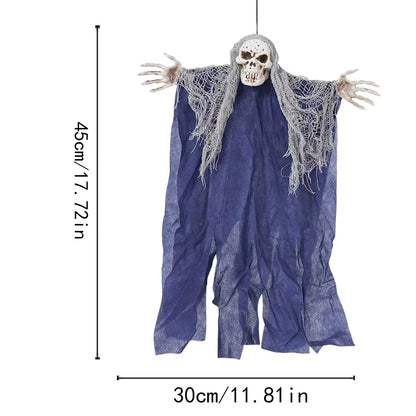 New Halloween Ghost Hanging Haunted House Bar Decoration Props Terrifying Funny Faces Skull Hanging Ghost Pendant for Halloween