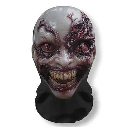 Halloween Ghost Face 3D Printed Mask Stretch Mesh Full Face Mask Skull Role Play Headdress Halloween Cosplay Horror Balaclava