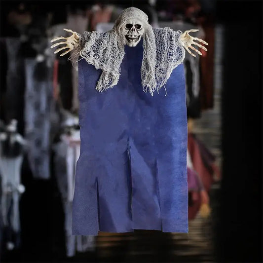 New Halloween Ghost Hanging Haunted House Bar Decoration Props Terrifying Funny Faces Skull Hanging Ghost Pendant for Halloween